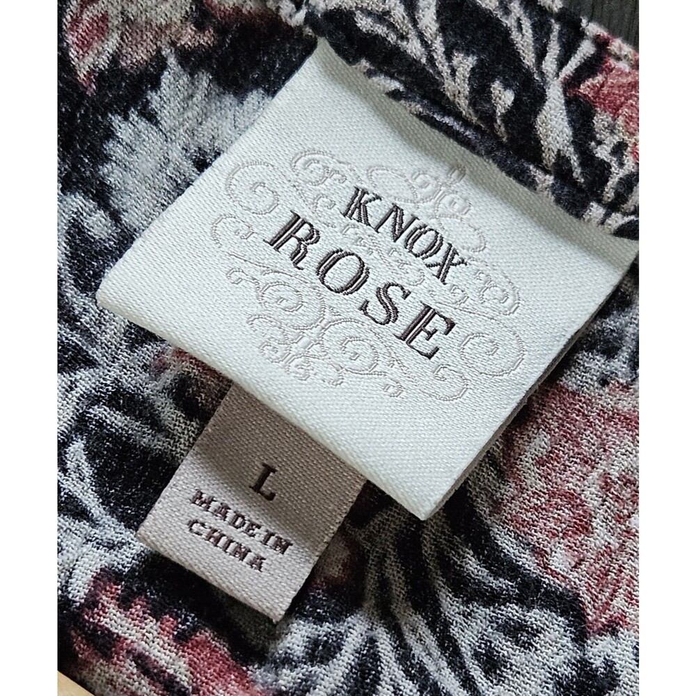 Knox Rose Floral Boho Hippie Mini Dress Womans L Embroidered Bell Whimsygoth - Picture 7 of 8